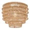 Hello Honey® 15.25" Natural Boho Handwoven Paper Rope & Metal Ceiling Pendant Lamp